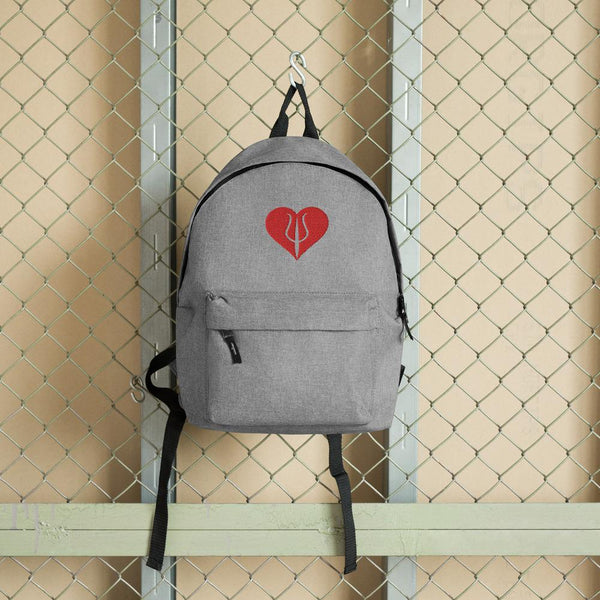 Devilish Psi Heart Embroidered Backpack - Psych Outlet