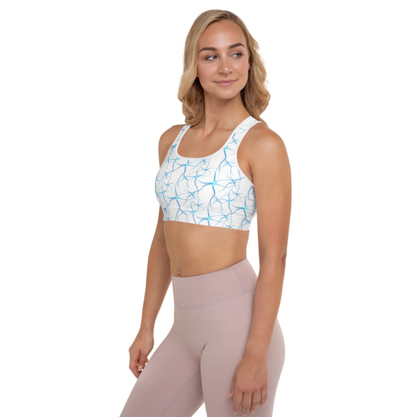 Neuron Print Padded Sports Bra - Psych Outlet