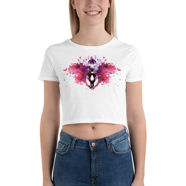 Rorschach Color Inkblot Women’s Crop Tee - Psych Outlet