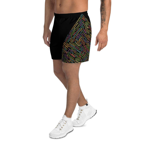 Men's Wordcloud Athletic Long Shorts - Psych Outlet