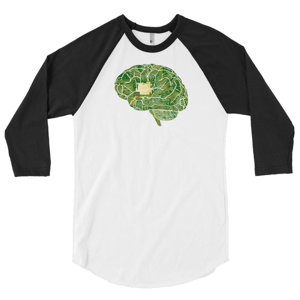 Digi-Brain 3/4 sleeve raglan shirt - Psych Outlet