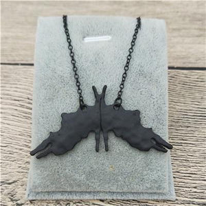 Rorschach Inkblot Necklace - Gold / Rose Gold / Silver or Black - Psych Outlet