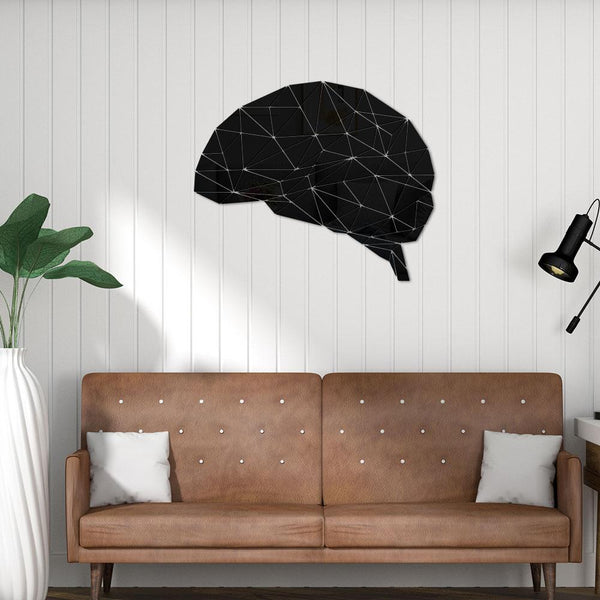 Modern Brain - Acrylic Mirror Wall Stickers - Gold/Silver/Black - Psych Outlet
