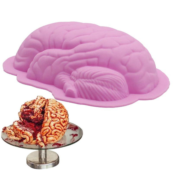 8 inch Brain Shaped Silicone Cooking Mold - Psych Outlet