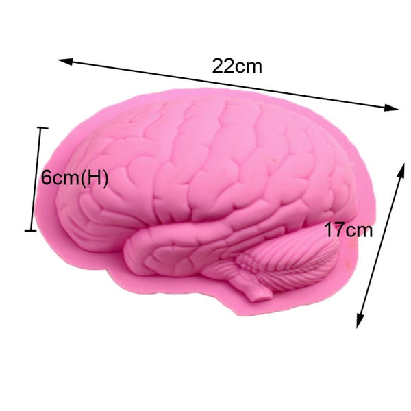 8 inch Brain Shaped Silicone Cooking Mold - Psych Outlet