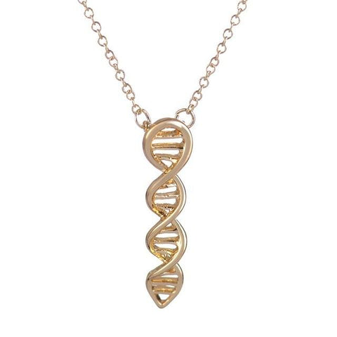 Double Helix DNA Necklace & Pendant - Gold/Silver - Psych Outlet