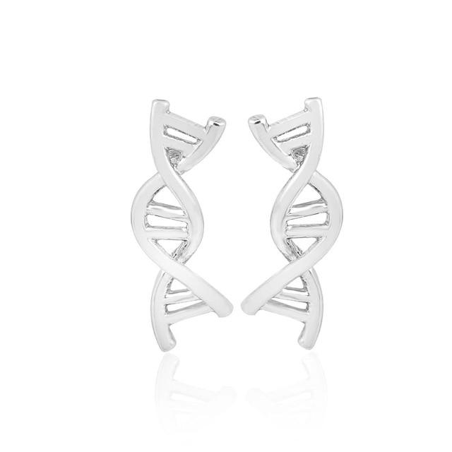 Double Helix DNA Earrings - Gold/Rose Gold/Silver - Psych Outlet