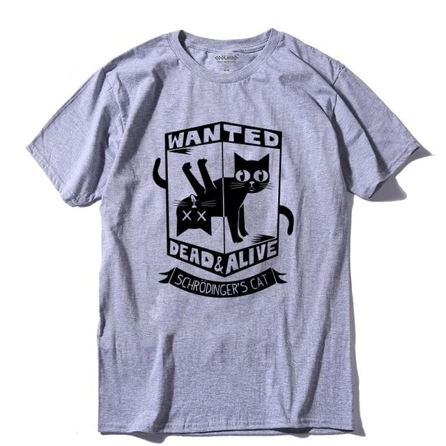Schrodinger’s Cat Wanted Dead & Alive - Men’s T-Shirt - 16 Colors - Psych Outlet