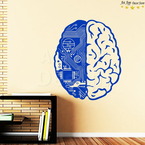 Circuit Brain PVC Removable Vinyl Wall Sticker - Psych Outlet