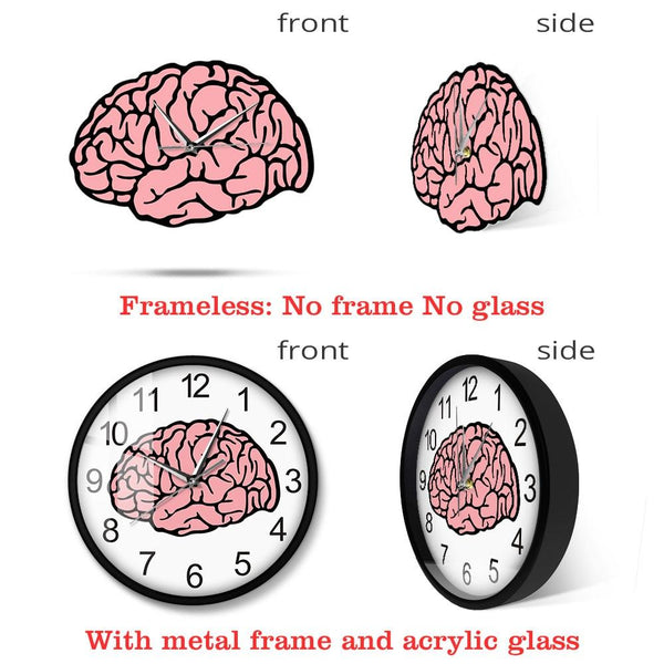 Brain Wall Clock - Pink - Psych Outlet