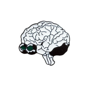 Brain Pin - Blue or White - Psych Outlet