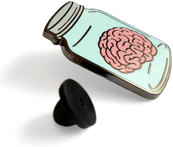 Brain in a Jar - Enamel Lapel Pin - Psych Outlet