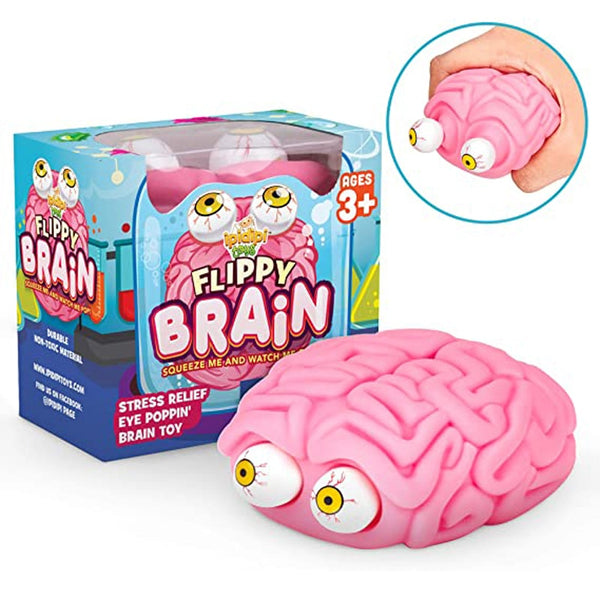 Flippy Brain - Squishy Eye Popping Squeeze Brain Toy - Psych Outlet