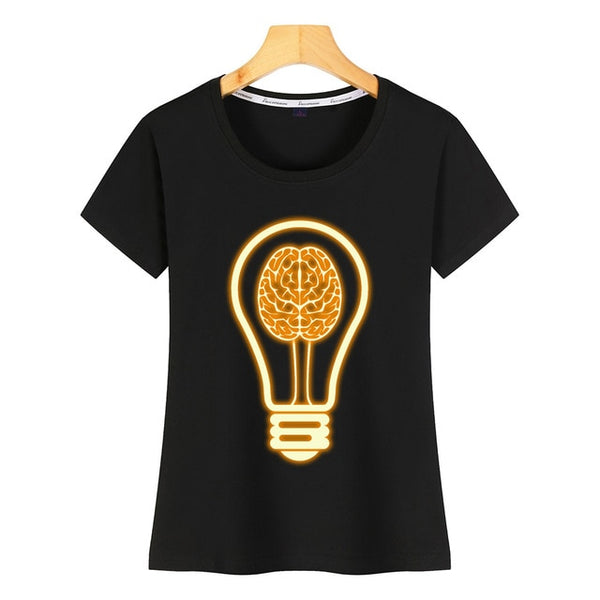 Bright Bain Bulb - Women’s Cotton T-Shirt - Psych Outlet
