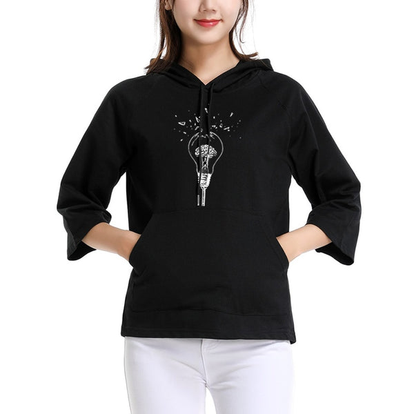 Women’s Broken Brain Bulb Hooded Sweatshirt - Psych Outlet