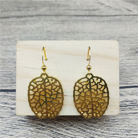 Little Extra Brain Drop Earrings - Gold / Rose Gold / Silver - Psych Outlet