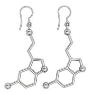 Sliver Plated Dopamine Drop Earrings - Psych Outlet