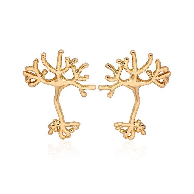 Neuron Earrings - Gold / Rose Gold / Silver - Psych Outlet