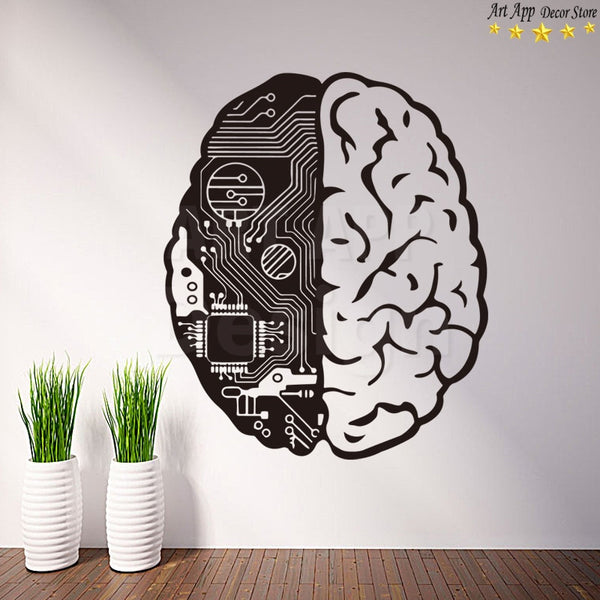 Circuit Brain PVC Removable Vinyl Wall Sticker - Psych Outlet