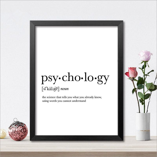 Psychology Definition Canvas Wall Print - Psych Outlet