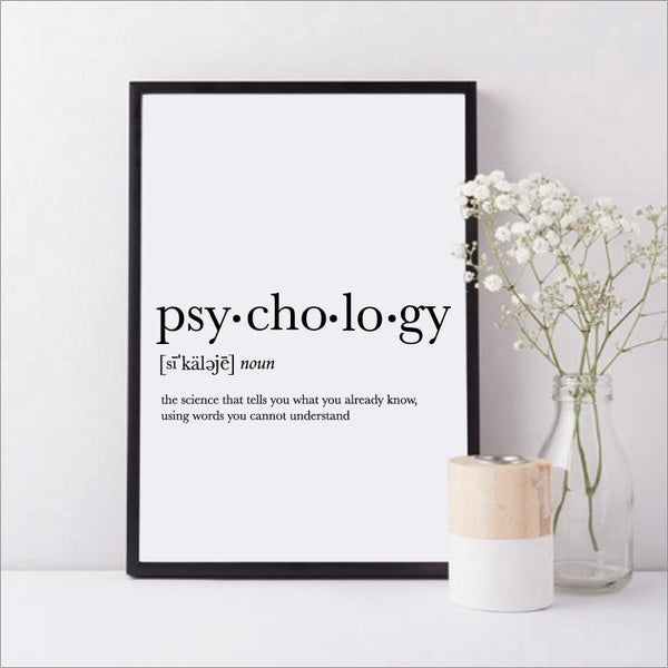 Psychology Definition Canvas Wall Print - Psych Outlet
