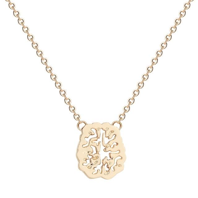 Gold or Silver Brain Necklace - Psych Outlet