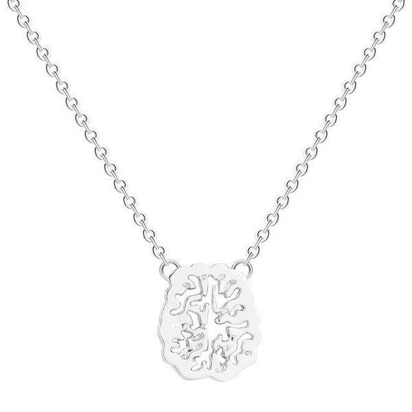 Gold or Silver Brain Necklace - Psych Outlet