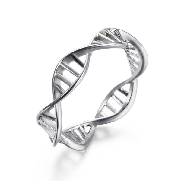 Double Helix DNA Ring - Gold / Rose Gold / Silver - Psych Outlet